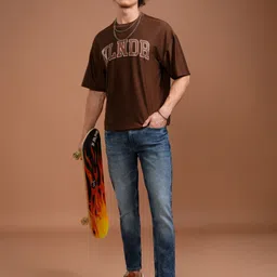 highlander Men Tapered Fit Mid Rise Blue Jeans image 2