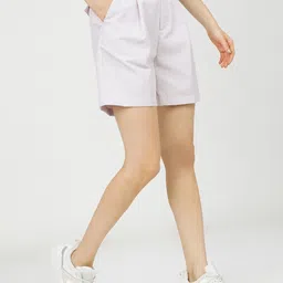 tokyo talkies Solid Women Purple Basic Shorts image 5