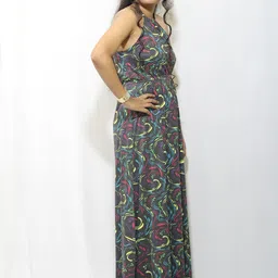 finian Women Fit and Flare Multicolor Maxi/Full Length Dress image 2