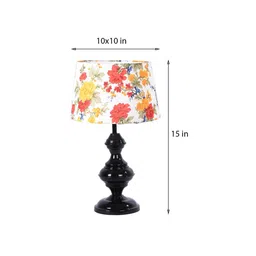 Multicolour Shade Table Lamp With Metal Base By Foziq image 3