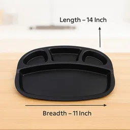 pearlcraft Plastic 4-in-1 Dinner Plate 14 Inch | Large Compartment Plate for Meals Dinner Plate image 2