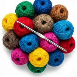 khusha creations 20pcs Soft Multi-Colour Soft Wool Yarn Oon Balls for Knitting & Crochet image 5