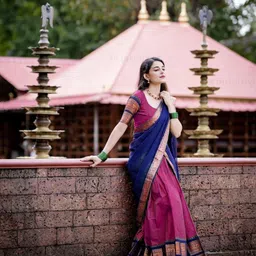 pavitraa sarees Solid Semi Stitched Lehenga Choli image 2