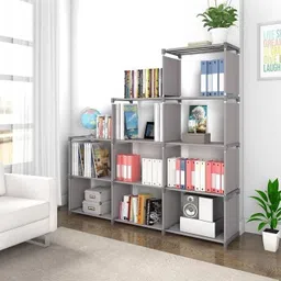 youcopia Plastic PVC 7-8-9 Shelf Book Organizer/Shoe/Chappal/Book/Clothes Rack Plastic Open Book Shelf-picture-26