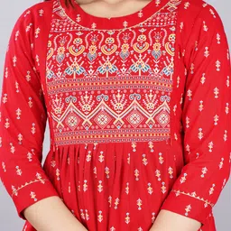 sonava club Women Printed Viscose Rayon Anarkali Kurta image 4