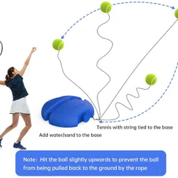 pluspicks Self-Study Training Tennis Rebound Balls with Rope Practice Tool Tennis Ball image 3