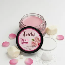 fairlis Rose Lip Balm with Petal Infused Texture Rose image 1