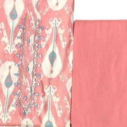 fab junction Unstitched Pure Cotton Salwar Suit Material Printed, Self Design image 3