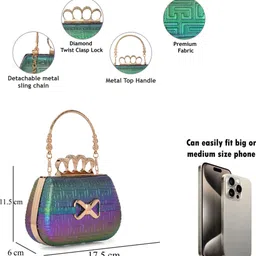 d'vine luxe Party Gold Clutch image 4