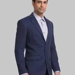 raymond Men Striped Single Breasted Formal Blazer image 3