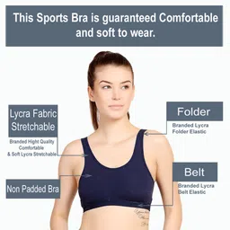 stogbull Pack of 3 Women Sports Non Padded Bra image 4