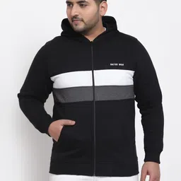 kalt Men Full Sleeve Color Block Hooded Sweatshirt-picture-17