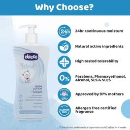 chicco Natural Sensation Body Lotion, Mother’s Womb Like Care, 0m+ image 2
