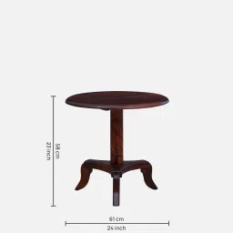 amberville from pepperfry Stalley Sheesham Wood Coffee Table Set in Floral & Scratch Resistant Honey Oak Finish With 2 Chairs image 2