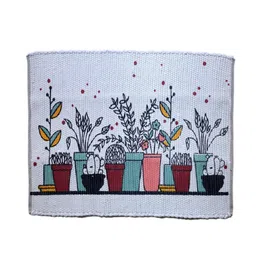 inside styles Multicolour Floral Cotton 32x20 Inches AntiSkid Door Mat image 2
