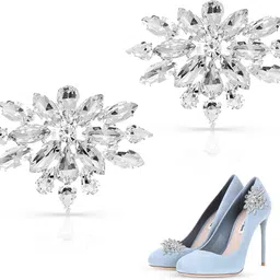SNOWIE SOFT Crystal Rhinestone Shoe Clips for Women Bridal Wedding Prom Shoe Lace-image-63