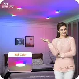 murphy Dual Mode Round LED Light 8W+8W (Cool White + RGB, PACK OF 10) Ceiling Light Ceiling Lamp image 5