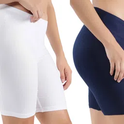 jasora Pack of 2 Solid Women Multicolor Cycling Shorts image 4