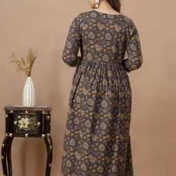 anjil Women Printed Viscose Rayon Anarkali Kurta image 2