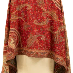 shal-é-pashm Embroidered Polyester Women Multicolor Stole image 4