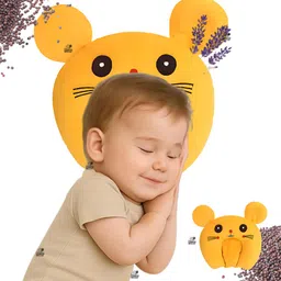 kotton candy Rai Pillow Velvet, Baby Head Shaping Takiya Soft Pillow Infant Mustard Seeds Toons & Characters Baby Pillow Pack of 1-picture-24