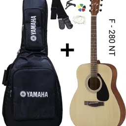 yamaha F - 280 NATURAL WITH COVER , BELT , STRING SET , CAPO , PICK Acoustic Guitar Rosewood Rosewood Right Hand Orientation-picture-10