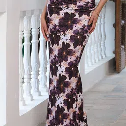 tandul Women Floral Print Flared Multicolor Skirt image 1