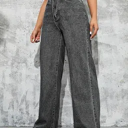 star4well Women Regular High Rise Grey Jeans-picture-13