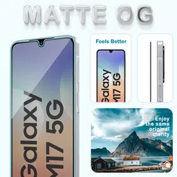 Gadget Glow Edge To Edge Tempered Glass for Samsung Galaxy M17 5G, Samsung M17, Samsung A17 5G, Matte Finish Glass image 3