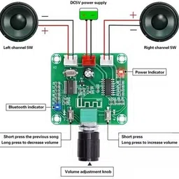 eastra A158 Bluetooth 5.0 Power Amplifier Board Electronic Components Electronic Hobby Kit image 4