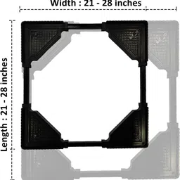wheel crew Washing Machine, Refrigerator 24 WHEEL UNIVERSAL ADJUSTABLE Material Plastic image 2