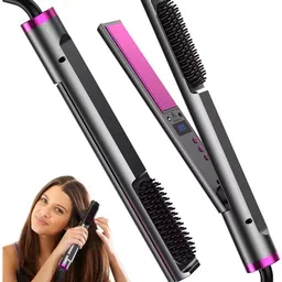 JANCOM 3 in 1 Hair Straightener Brush Hair Straightening and Curling Iron Ygs_09 Hair Styler-picture-45