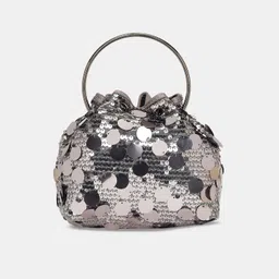 forever glam by pantaloons Casual Grey Clutch image 4