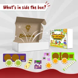 brainix 4-in-1 Tamil Wooden Puzzle Learning Toy for Kids image 5