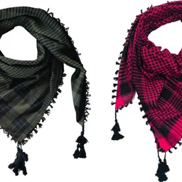 namal Printed Cotton Blend Men Black, White Fancy Scarf, Scarf, Bluetooth Scarf, Stole-picture-13