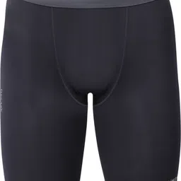 Solid Men Grey Compression Shorts-image-0