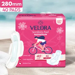 velora Trifold XL Pads, Gentle Comfort & Leak Shield, 280mm, Day/Night, Pack of 1 Sanitary Pad-picture-33