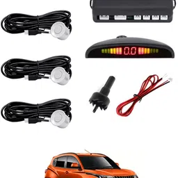 abjd Car Reverse Parking White 4 Sensor With LED Display/Buzzer-170 Universal White Parking Sensor Safety Kit For Car-170 Parking Sensor-picture-12