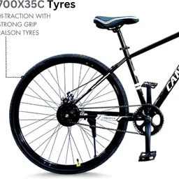 candulla BLACK HAWK SINGLE SPEED | FULLY FITTED | FRONT SUSPENSION | DUAL DISC 700C T (inch) Hybrid Cycle/City Bike image 3