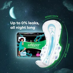 whisper Bindazzz night ultra XL+ 15pad Sanitary Pad image 2