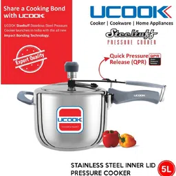 ucook Steeltuff 5 L Induction Bottom Pressure Cooker image 4