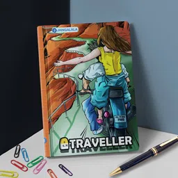 jhingalala Traveller Hard Bound Undated A5 Diary Notebook (20 X 14.5 CM, 80 GSM, 190 Ruled Perforated Pages) Diary for Gifting, Personal Diary, Gift for Travellers A5 Diary Ruled 190 Pages image 5