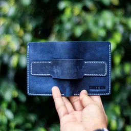 tanstitch Men Casual Blue Genuine Leather Card Holder image 5