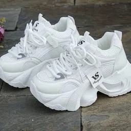 echor ECKRZM0906, White Casual Sneakers For Women-picture-13