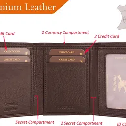 hornbull Men Casual Brown Genuine Leather RFID Wallet - Mini image 2