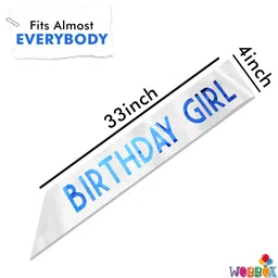 wobbox Birthday Girl Sash, Sash For Birthday, Happy Birthday Sash For Girls image 3
