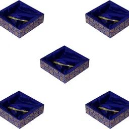 grownex private limited Small Wedding Hamper Tray with Net | Dry Fruit Hamper Boxes for Gift, Pack of 5 Wooden Fruit & Vegetable Basket image 3