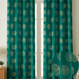 drape and decor 213.36 cm (7 ft) Door Velvet Room Darkening Curtain (Pack Of 2)-picture-28