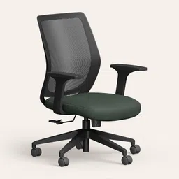 godrej interio Curv Wide Back Fabric Office Arm Chair image 4