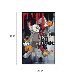 art street Multicolour Synthetic Wood Art Print image 2